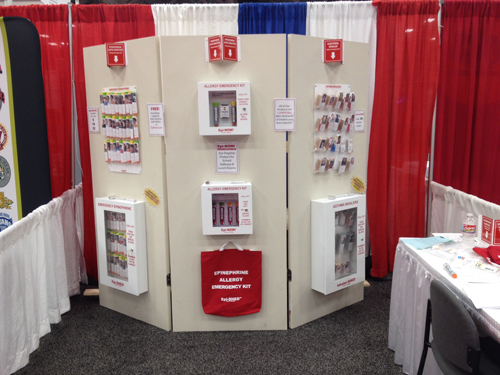 public area epinephrine cabinet trade show display